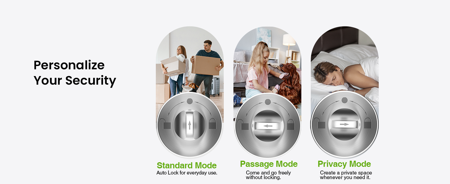 ghome smart door knob black smart lock for bedroom secure