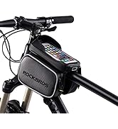 ROCKBROS Bike Bag Waterproof Top Tube Phone Bag Front Frame Mountain Bicycle Touch Screen Cell Ph...