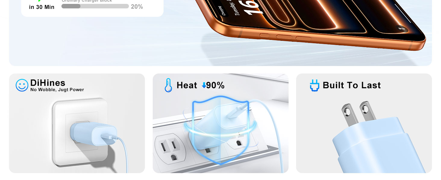 30w 40w iphone 17 16 15 pro max charger fast charging 10ft long usb c charger cable cord type c