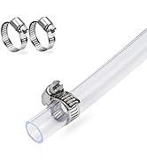 DAVCO 5/8" ID - 50 ft Clear Vinyl Tubing, Low Pressure Flexible PVC Tube, Heavy Duty UV Chemical ...