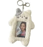 1Pc White Photocard Holder,Cartoon Plush Photocard Holder Outdoor Girl Korean Style ID Card Cover...