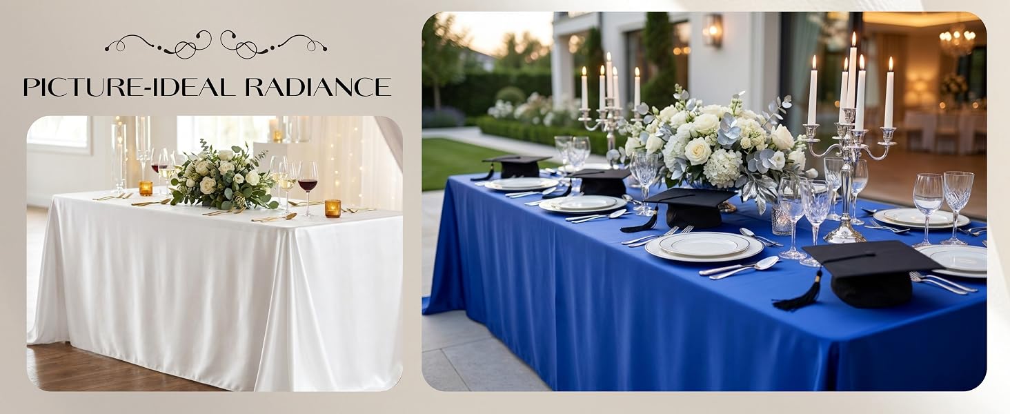 Satin Tablecloth 58 x 102 Inch