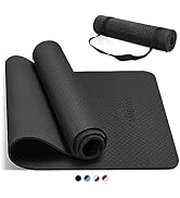 CAMBIVO Yoga Mat for Women Men Kids, 1/3 &amp; 1/4 &amp; 2/5 Inch Extra Thick Yoga Mat Non Slip, 72" x 24...