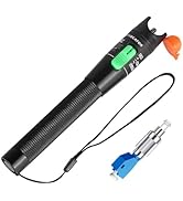 Visual Fault Locator,30mW 30KM Red Light Fiber Optic Cable Tester Meter, Cable Test Equipment Sui...