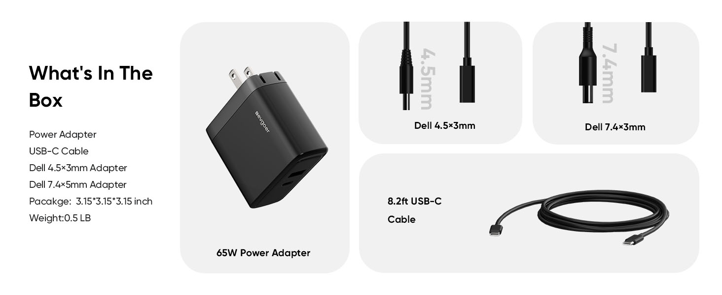 65W Dell Laptop Charger