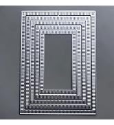 Silver Rectangle Border Die Cut for Card Making, Scrapbooking Die-Cuts, Metal Cutting Dies Die Cu...
