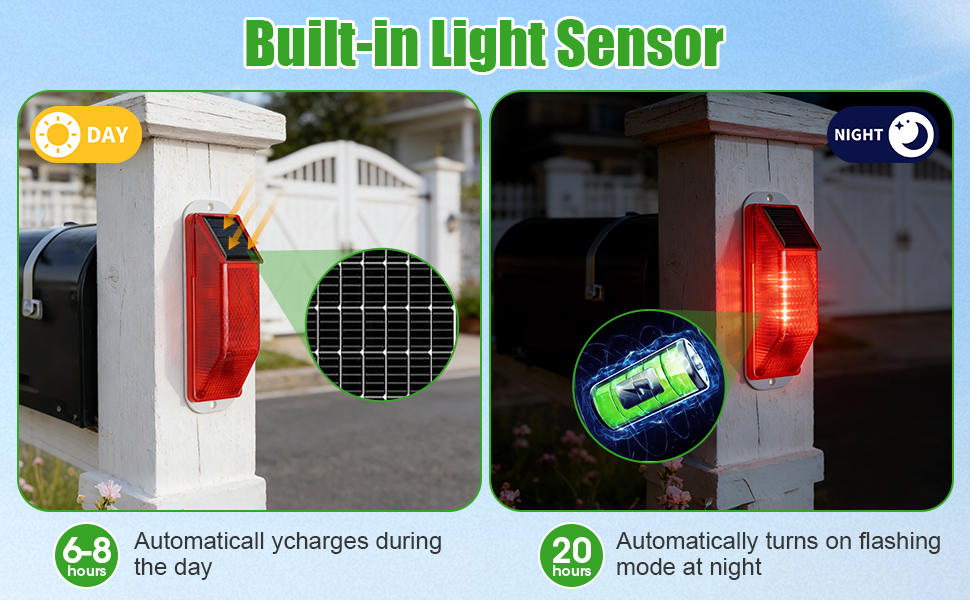 Solar Strobe Warning Light