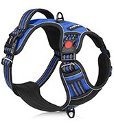 blue 3 buckl dog harness
