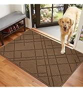 hicorfe Indoor Doormat,35"x24" Welcome Mat,Non-Slip Absorbent Door Mat,Rubber Backing Dirt-Trappi...