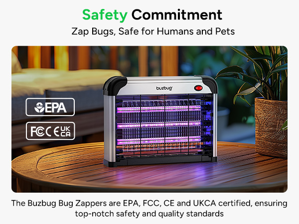 Safety Commitment Zap Bugs, Safe for Humans and Pets
