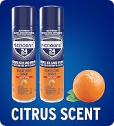 MICROBAN Sanitizing Spray, 15 oz., 2 Pack, Citrus, Penetrates Soap Scum, Greasy Soils and Reduces...