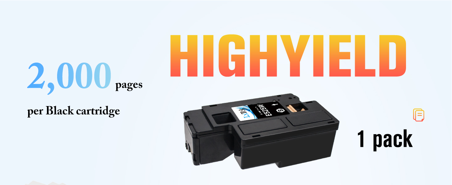 LxTek Compatible Toner Cartridge Replacement for Dell E525W E525DW E525 525
