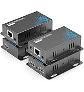 KVZOO 4K HDMI Extender Over Ethernet CAT5 CAT6 CAT7 Upto 230FT, with IR, Loop Out, POC, EDID, 4K@...