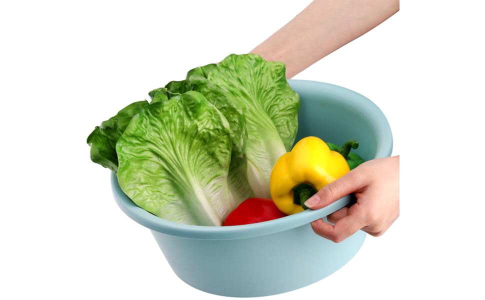 4 Pack Round Plastic Wash Basin