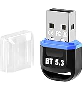GAROGYI Bluetooth 5.3 USB Adapter for PC Supports Windows 11/10 Plug and Play,5.3+EDR Bluetooth W...