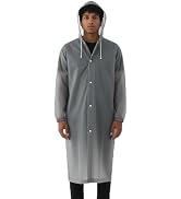 Loomluxe EVA Raincoat for Adults - Reusable Transparent Poncho, Waterproof &amp; Breathable Rain Wear...