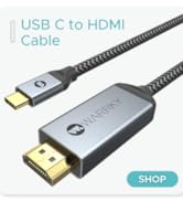 USB C to HDMI Cable 4K, WARRKY [Anti-Interference Gold-Plated Plugs] 6FT Braided Type C to HDMI C...
