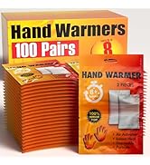 100 Pack Bulk Hand Warmers, Bulk Foot Warmers, Bulk Body Warmers for 8-10 Hours of Natural Heat