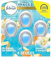 Febreze Small Spaces Air Freshener Refresh &amp; Energize, 0.25 fl. oz., Pack of 4