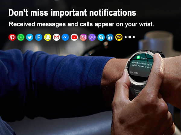 Notification support (WhatsApp, texts, calls)