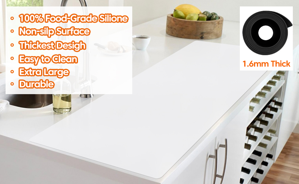 Silicone mats for kitchen counter