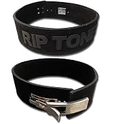 Rip Toned Lever Belt with Bonus Lifting Straps - 4" Leather Weight Lifting &amp; Powerlifting Back Su...