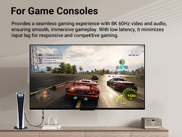 short HDMI extension cable for game consoles