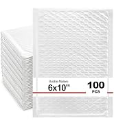 Nicunom 100 Pack Bubble Mailers 6x10", Usable Size 6x9" Self Seal Padded Envelopes Opaque Poly Wr...