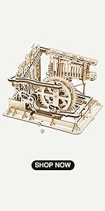 ROKR 3D Wooden Puzzles for Adults, Wooden Puzzle Clock, Mechanical Building Model Kits, DIY Model Ki...