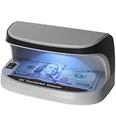 WINBO UV Counterfeit Bill Money Detector, Small Footprint, Portable, Rechargeable, Lightweight, B...