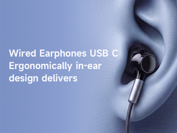 USB C Headphones for iPhone 17 16 15 Pro Max Plus Wired Earbuds USB C In Ear Earphones