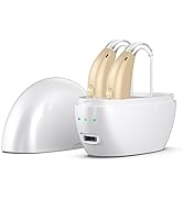 Hearing Aids for Seniors,Rechargeable Hearing Amplifier with Noise Cancelling,Adjustable Volume C...