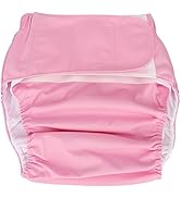 Soft Adult Cloth Diaper, Reusable Elderly Incontinence Nappies Underwear with Maximum Absorbency ...