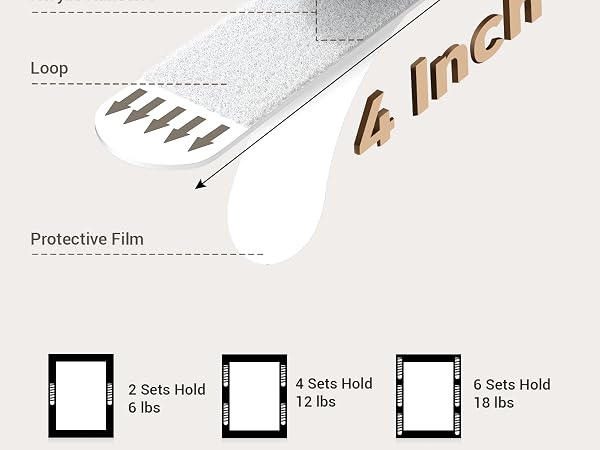 MERDTTES Heavy Duty Large Picture Hanging Strips