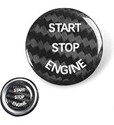 Ferianl Car Push Start Button Cover, Carbon Fiber Engine Start Button Covers, 25mm-26mm Ignition ...