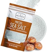 Pretzel Coarse Sea Salt for Soft Pretzels, Heat Resistant Bagel and Soft Pretzel Salt, All Natura...