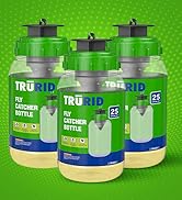 Fly Catcher Bottle- Outdoor Reusable Hanging Fly Trap- Add Water to Catch House &amp; Horse Flies in ...