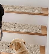 COSY HOMEER Edging Stair Treads Non-Slip Carpet Mat 28inX9in Indoor Stair Runners for Wooden Step...