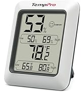 TempPro TP50 Digital Hygrometer Indoor Thermometer Room Thermometer and Humidity Gauge with Tempe...
