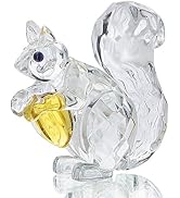 H&amp;D HYALINE &amp; DORA Crystal Animals Squirrel Collectible Figurine Paperweight Table Centerpiece Or...