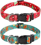 [ 2 Pieces ] Christmas Dog Collars for Small Dogs Cute Patterns for XS Small Medium Pet Girl Boy ...