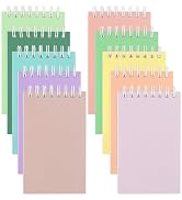 Hooqict 10 Pack Pocket Notebook 3x5 Colorful Mini Notebooks Small Spiral Notepads with Lined Page...