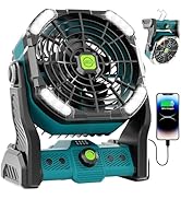 20000mAh Battery Powered Fan Rechargeable,Rechargeable Fan Portable Fan Camping Fan with Light,27...