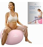 ProBody Pilates Birthing Ball - Pregnancy Ball Exercise for Labor with Book, Yoga Ball for Pregna...