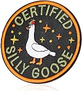 XMJY Funny Goose Hook and Loop Patch, Colorful Embroidered Patch, Cute Animal Meme Morale Patch, ...