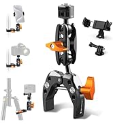 K&amp;F Concept Camera Clamp Mount, Super Clamp Mount Magic Arm with Two 360° Ball Heads, 1/4" Screw ...