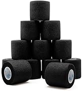 OK TAPE 12 Rolls Self Adhesive Bandage Wrap, Elastic Athletic Tape, Self Stick Bandage Tape, Vet ...