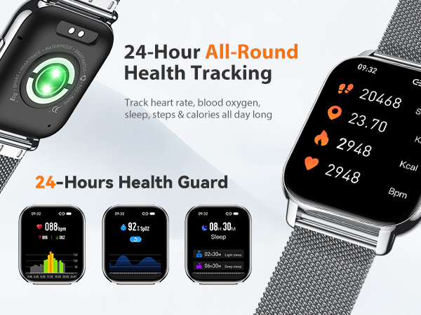 android smart watch; heart rate monitor watch; Blood oxyage watch; Step tracker