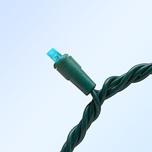 Aqua Christmas lights