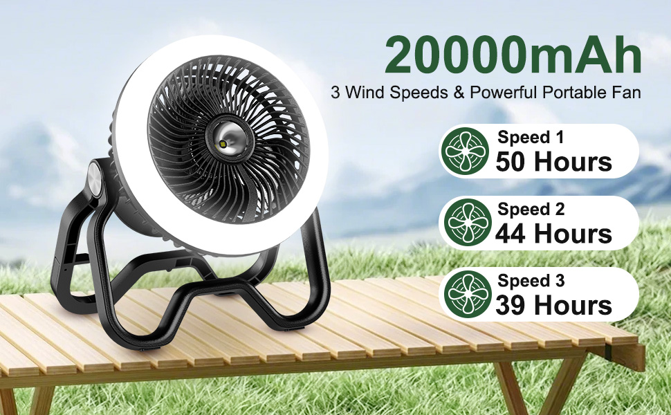 Portable Rechargeable Camping Fan